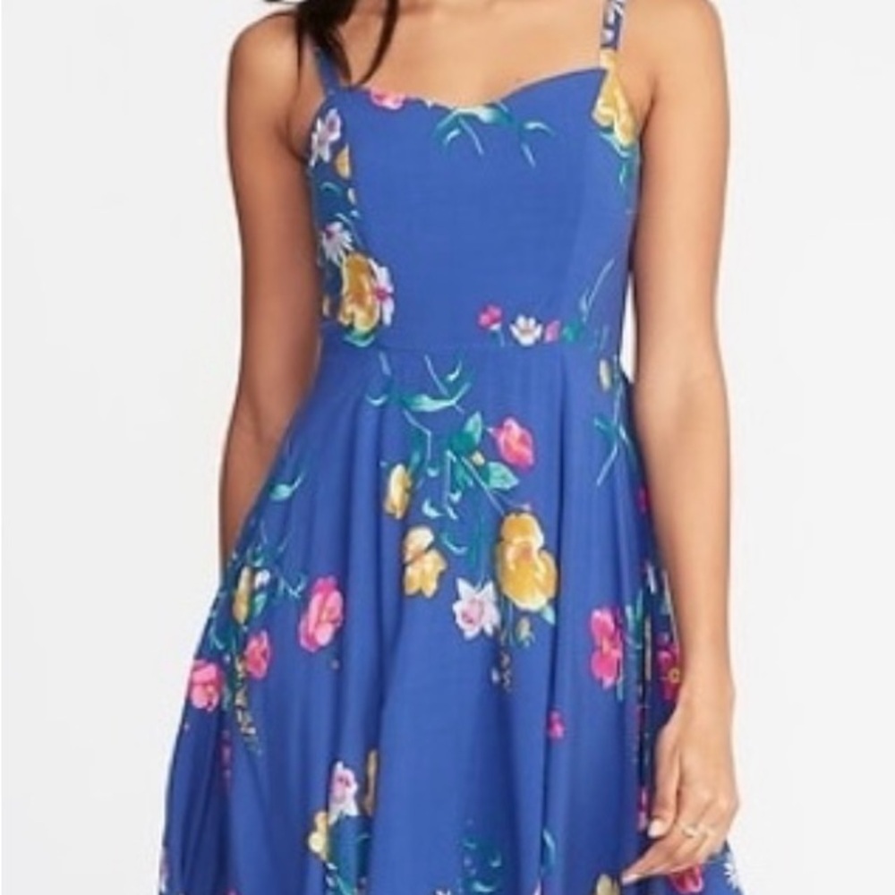 Floral Blue Dress